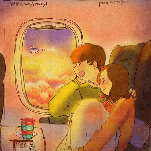 29 Ilustrasi Lucu yang Ingatkan Kita Soal Momen Spesial Bareng Kekasih. Duh, Bikin Baper Nggak Sih? 42