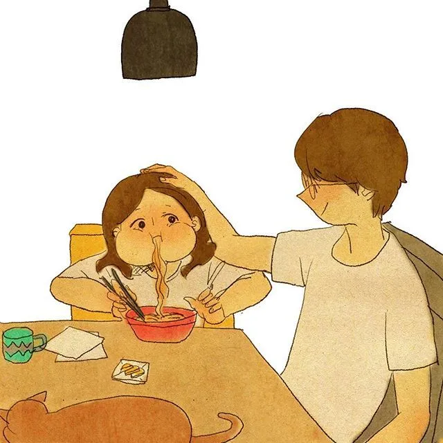 29 Ilustrasi Lucu yang Ingatkan Kita Soal Momen Spesial Bareng Kekasih. Duh, Bikin Baper Nggak Sih? 34