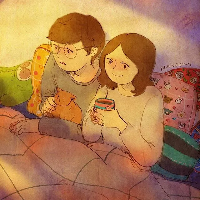 29 Ilustrasi Lucu yang Ingatkan Kita Soal Momen Spesial Bareng Kekasih. Duh, Bikin Baper Nggak Sih? 35
