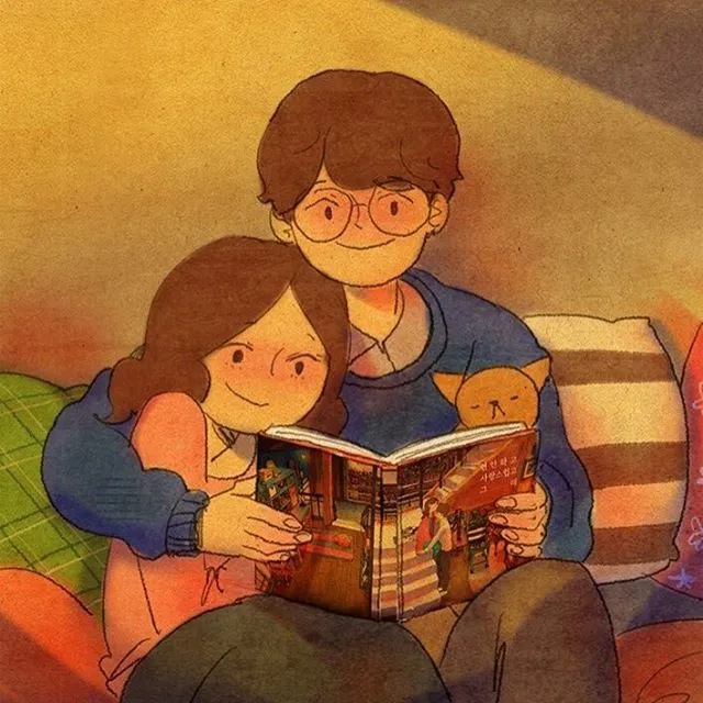 29 Ilustrasi Lucu yang Ingatkan Kita Soal Momen Spesial Bareng Kekasih. Duh, Bikin Baper Nggak Sih? 40