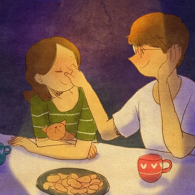 29 Ilustrasi Lucu yang Ingatkan Kita Soal Momen Spesial Bareng Kekasih. Duh, Bikin Baper Nggak Sih? 43