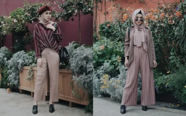 Cantik Berhijab dengan Celana Longgar Ala Aghnia Punjabi. Lebih Mudah Bergerak, Terasa Sejuk, Pun Nggak Risih Dilihat 18