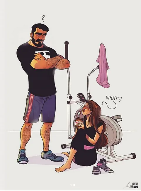 13 Ilustrasi Ini Gambarkan Kelakuan Cewek yang Bikin Geregetan. Para Cowok Harap Sabar! 22