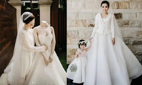 10 Inspirasi Gaun Pernikahan dengan Blazer yang Sopan dan Tertutup. Cocok Buatmu yang Nggak Mau Tampil Buka-Bukaan