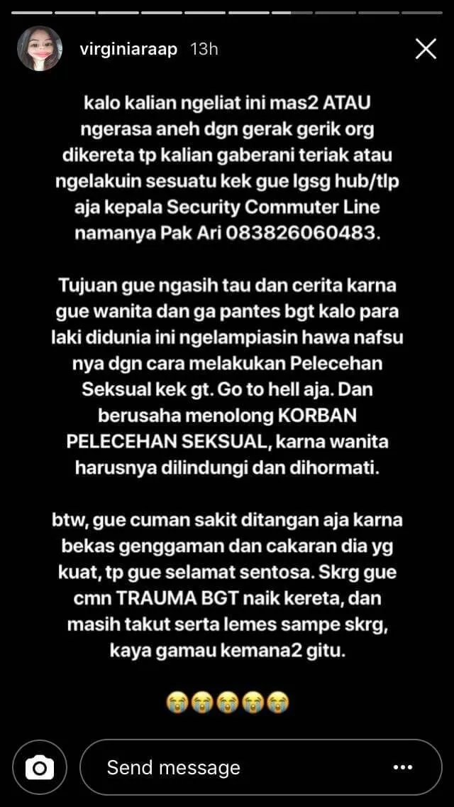 Penjahat Kelamin Semakin Merajalela, Cewek Ini Jadi Saksi Saat Pelaku Beraksi di KRL 14