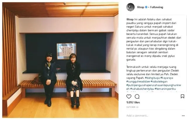 Awali Tahun dengan Tawa, Simak 10+ Caption Instagram #SungguhWadidaw dari Fitri Tropica Ini. Kocak! 21