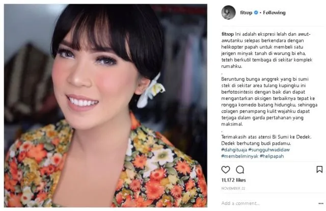 Awali Tahun dengan Tawa, Simak 10+ Caption Instagram #SungguhWadidaw dari Fitri Tropica Ini. Kocak! 19