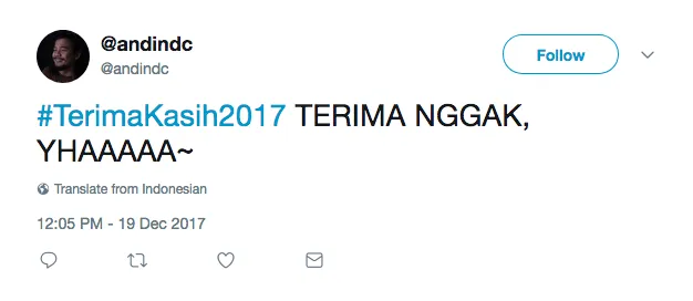 Bukannya Bijak, 14+ Tagar #TerimaKasih2017 Ini Malah Bikin Ngakak. Tahun yang Menyenangkan, Ya? 18
