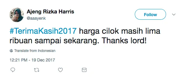 Bukannya Bijak, 14+ Tagar #TerimaKasih2017 Ini Malah Bikin Ngakak. Tahun yang Menyenangkan, Ya? 28