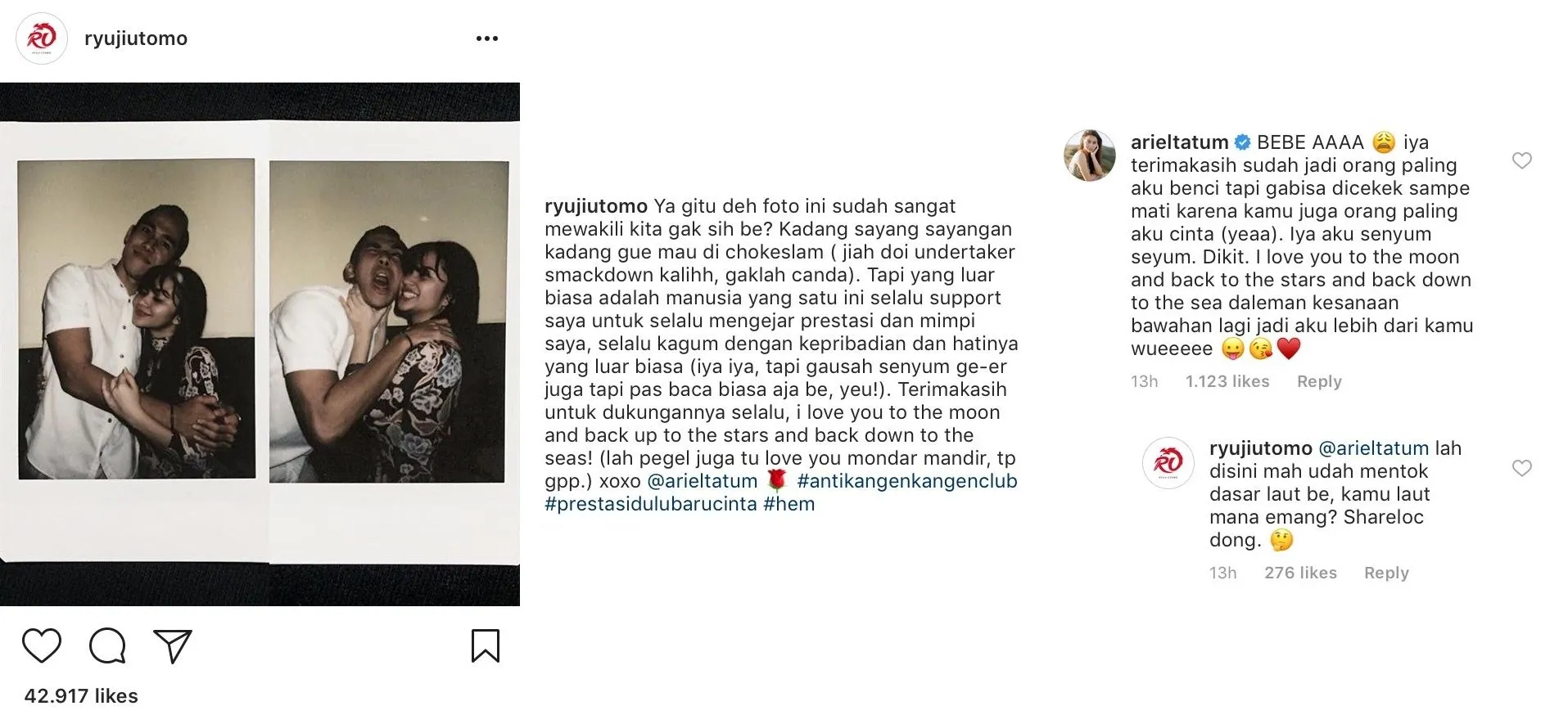Berbalas Instastories, Ternyata Gaya Pacaran Ariel Tatum-Ryuji Utomo Nggak Beda dengan Kita. Kocak! 6