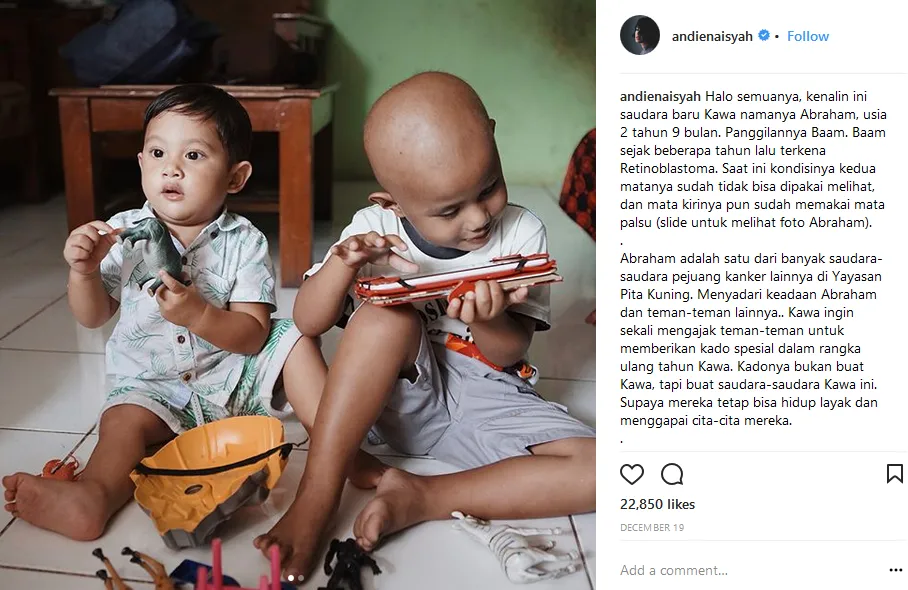 Salut! Jelang Ulang Tahun Pertamanya, Kawa Galang Donasi untuk Saudaranya yang Pejuang Kanker 5