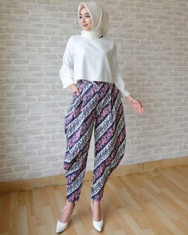 13+ Model Baju Pesta Setelan Celana Panjang 21
