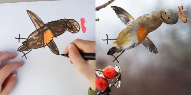 Demi Sang Buah Hati, Pria Ini Ciptakan Gambar 3D Berdasarkan Lukisan Anaknya. Keren Banget! 41