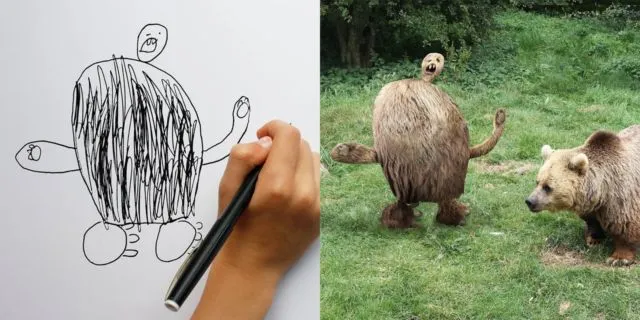 Demi Sang Buah Hati, Pria Ini Ciptakan Gambar 3D Berdasarkan Lukisan Anaknya. Keren Banget! 45