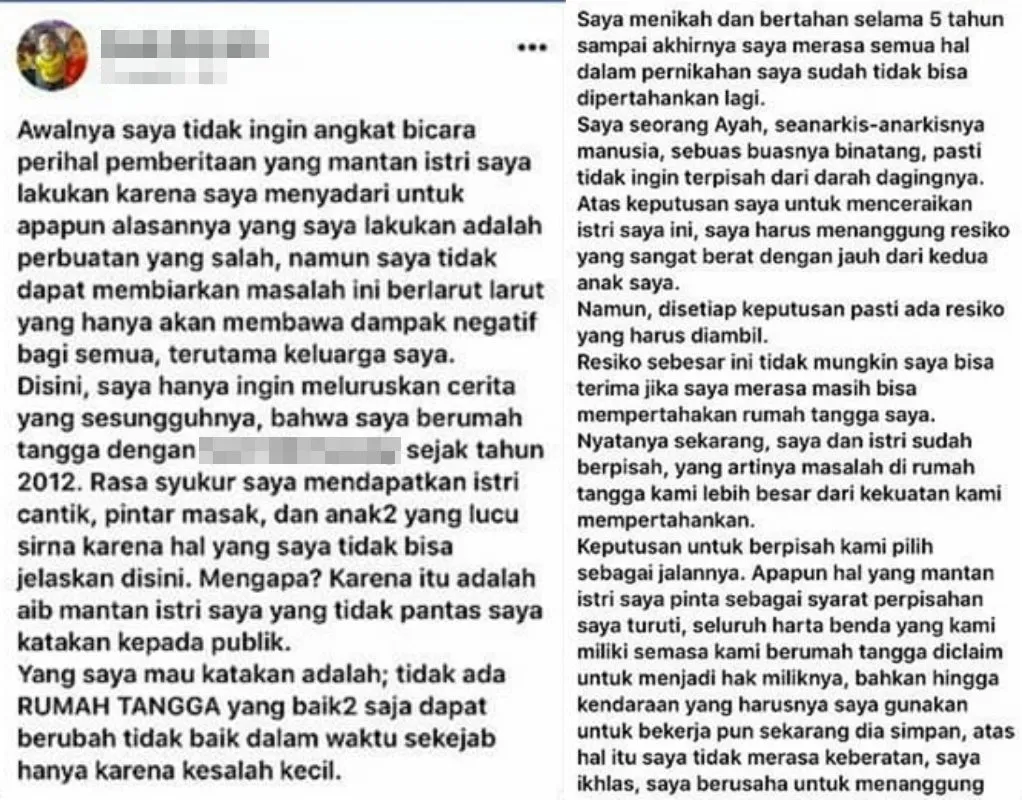 Cowok Ini Beri Klarifikasi tentang Perselingkuhan, Mantan Istri Kasih Jawaban yang Lebih Menampar 11