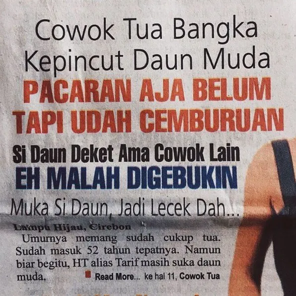 19+ Judul Koran Lampu Ijo yang Pernah Ada dalam Sejarah. Mau Dibaca Berulang Kali Juga Tetap Ngakak! 34
