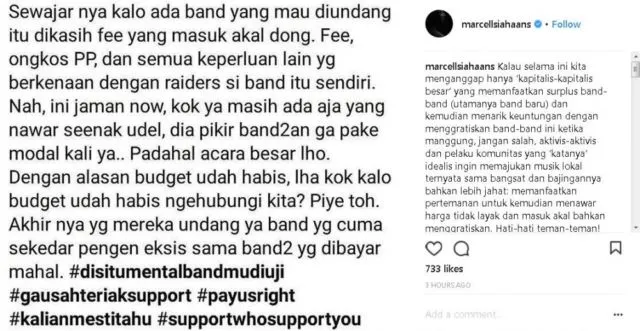 Marcell Siahaan Resah dengan 'Harga Teman' dalam Bermusik. Meski Akrab, Hargai Karya Sewajarnya Dong 4