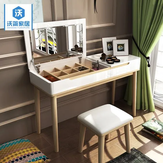 11 Meja Rias Minimalis Aesthetic untuk Kamar Sempit 14 meja rias minimalis