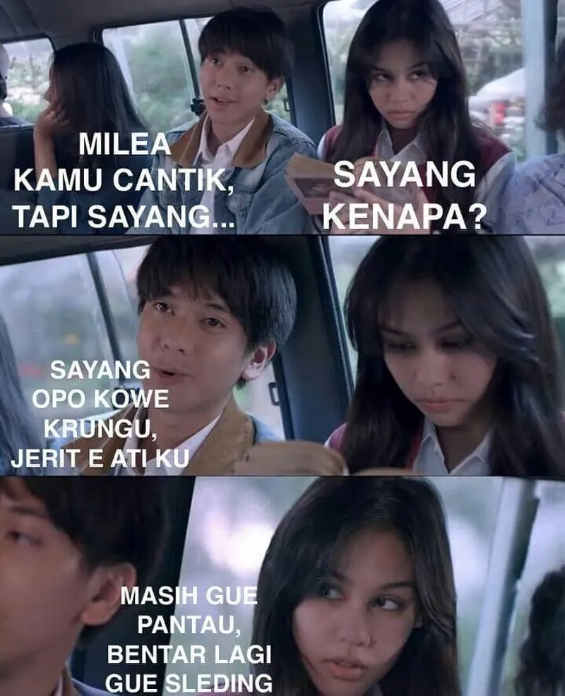 Kocak Abis, Begini 15+ Gombalan Warganet Kalau Jadi Dilan. Milea, Banyakin Sabar Ya! 18