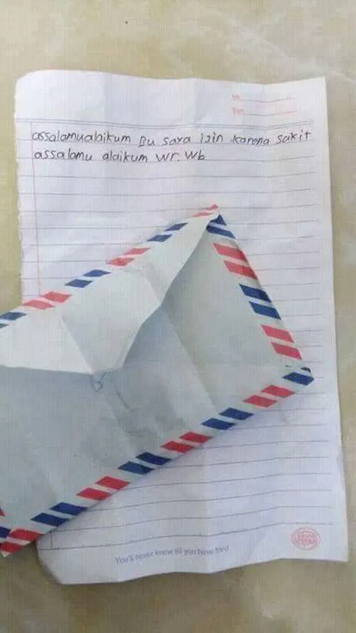 Nostalgia Surat Izin Nggak Masuk Sekolah yang Kelewat Jujur 13