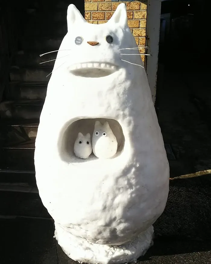 10 Foto Boneka Salju Pasca Hujan Salju Ekstrem di Jepang. Kreatif Banget Sih Mereka! 18