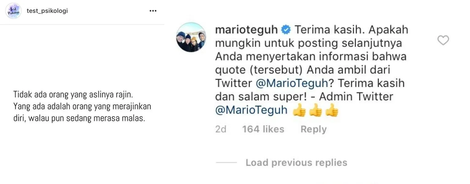 Mario Teguh Kena Semprot Warganet Setelah Ia Minta Akun IG Lain untuk Cantumkan Namanya dalam Quotes 5