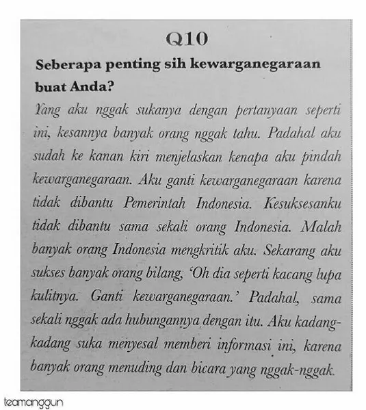 Cuplikan Wawancara Beredar, Alasan Anggun Pindah Kewarganegaraan Harusnya Bikin Kita Prihatin 7
