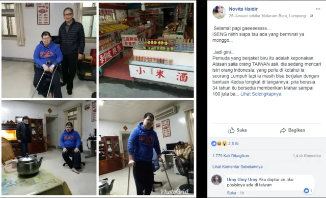 Berawal dari Iklan di FB, Pria Asal Taiwan Ini Bertemu Jodohnya. Gadis Asal Subang jadi Pilihannya! 7