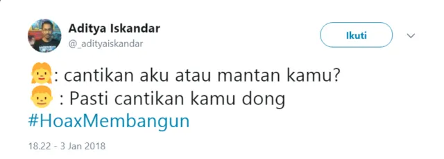 Tak Mau Ambil Pusing Soal Ujaran Kepala BSSN yang Baru, Warganet Usung Tagar #HoaxMembangun. Kocak! 28