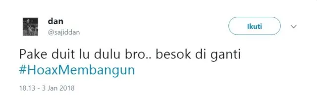 Tak Mau Ambil Pusing Soal Ujaran Kepala BSSN yang Baru, Warganet Usung Tagar #HoaxMembangun. Kocak! 33