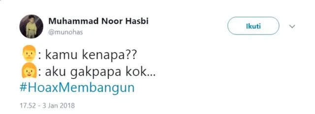 Tak Mau Ambil Pusing Soal Ujaran Kepala BSSN yang Baru, Warganet Usung Tagar #HoaxMembangun. Kocak! 34