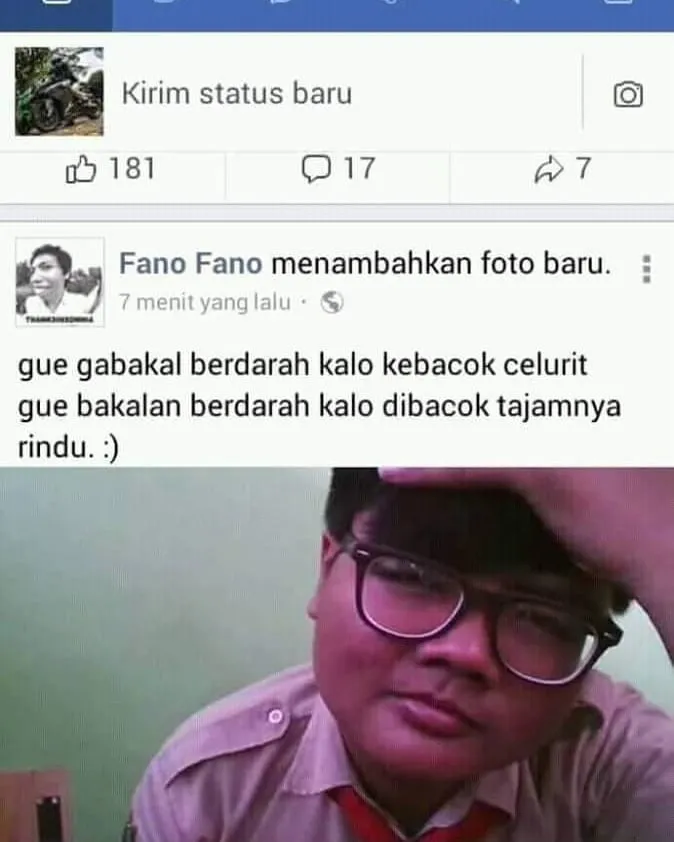 Kelewat Kocak! 15 Update Status Facebook Bocah Zaman Sekarang ini Dijamin Bikin Kamu 'Happy' Lagi 27