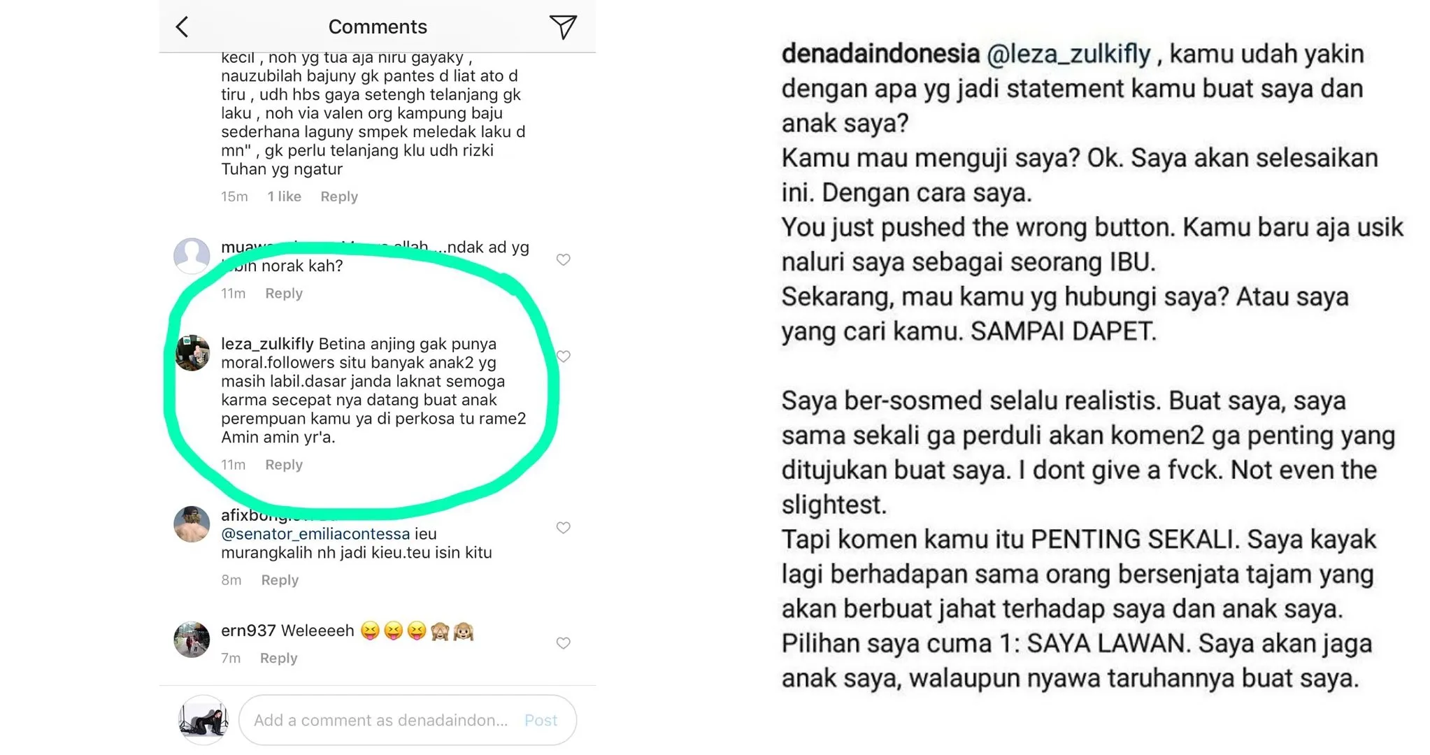 Denada Naik Pitam Setelah Seorang Warganet Sumpahi Anaknya. Padahal Biasanya Cuek-Cuek Aja Lho 4