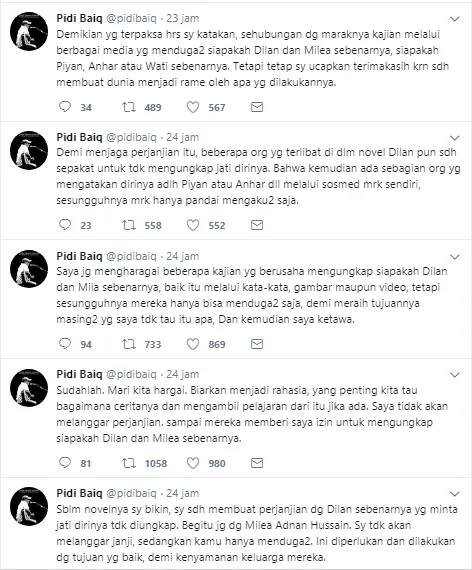 Respons Pidi Baiq buat Kamu yang Penasaran sama Sosok Asli Milea. Jangan Dicari, Kamu Nggak Akan Kuat! 7