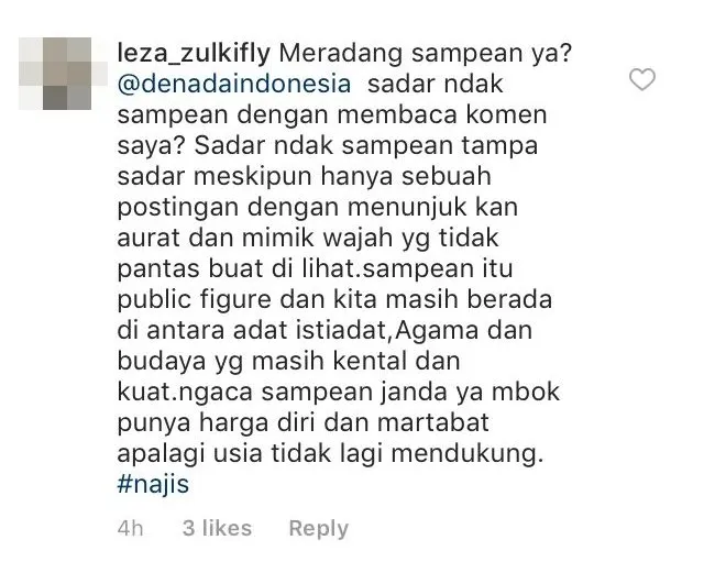 Denada Naik Pitam Setelah Seorang Warganet Sumpahi Anaknya. Padahal Biasanya Cuek-Cuek Aja Lho 5