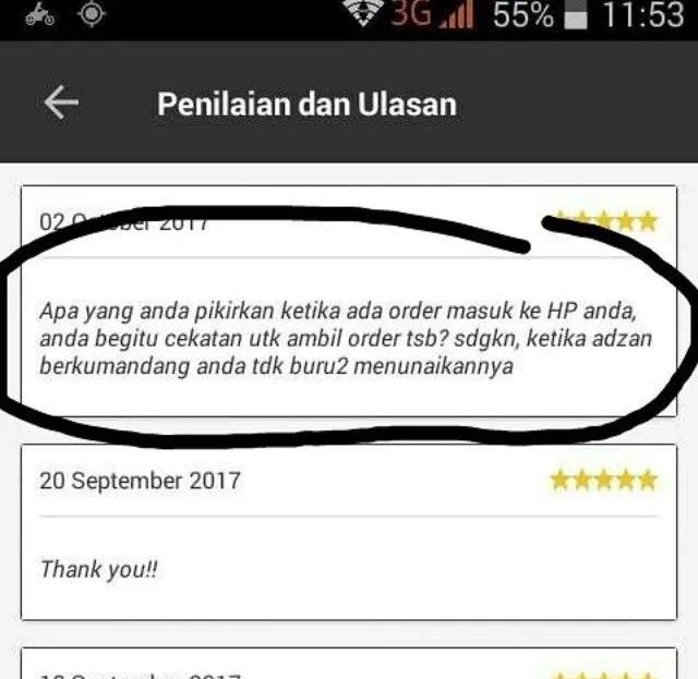 13+ Macam Review Pelanggan Ojek Online. Dari yang Kocak Sampai Bikin Abangnya Kehilangan Pekerjaan 22