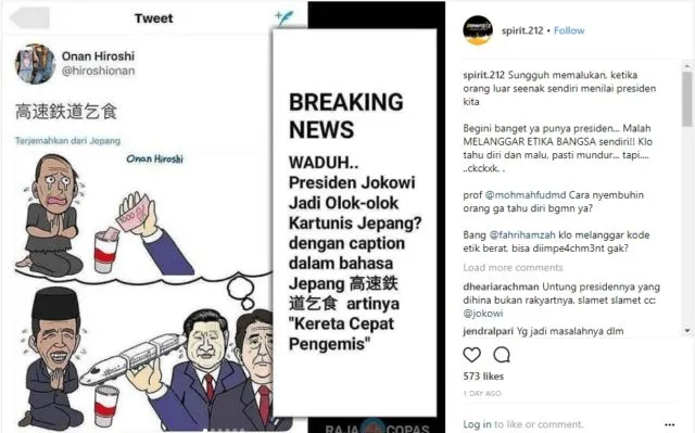 Kartunis Jepang Sindir Jokowi Lewat Komik. Presiden RI Digambarkan 'Mengemis' di Depan PM Jepang 5