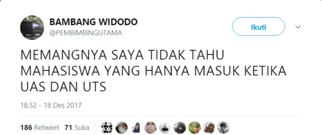 Buat para Mahasiswa, Simak Baik-Baik Twit Bijak dari @PEMBIMBINGUTAMA Ini Kalau Mau Cepat Lulus~ 34