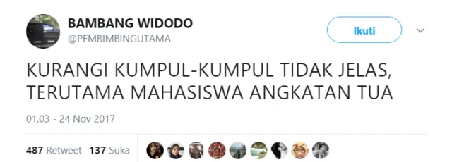 Buat para Mahasiswa, Simak Baik-Baik Twit Bijak dari @PEMBIMBINGUTAMA Ini Kalau Mau Cepat Lulus~ 24