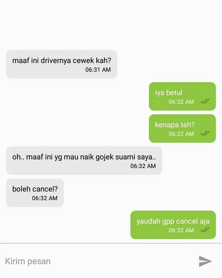 12+ Alasan Driver atau Penumpang Ojol Batalin Orderan. Kocak! 21