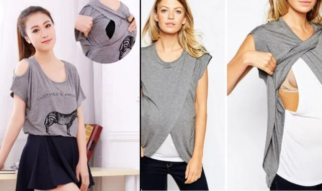 5 Model Baju Menyusui Modis dengan Akses Bukaan. Nenenin di Tempat Umum Nggak Kerepotan 7