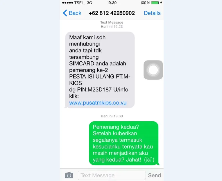 12 Cara Kocak Membalas SMS Penipuan Bodong. Hari Gini kok Masih Ada Saja, ya? 18