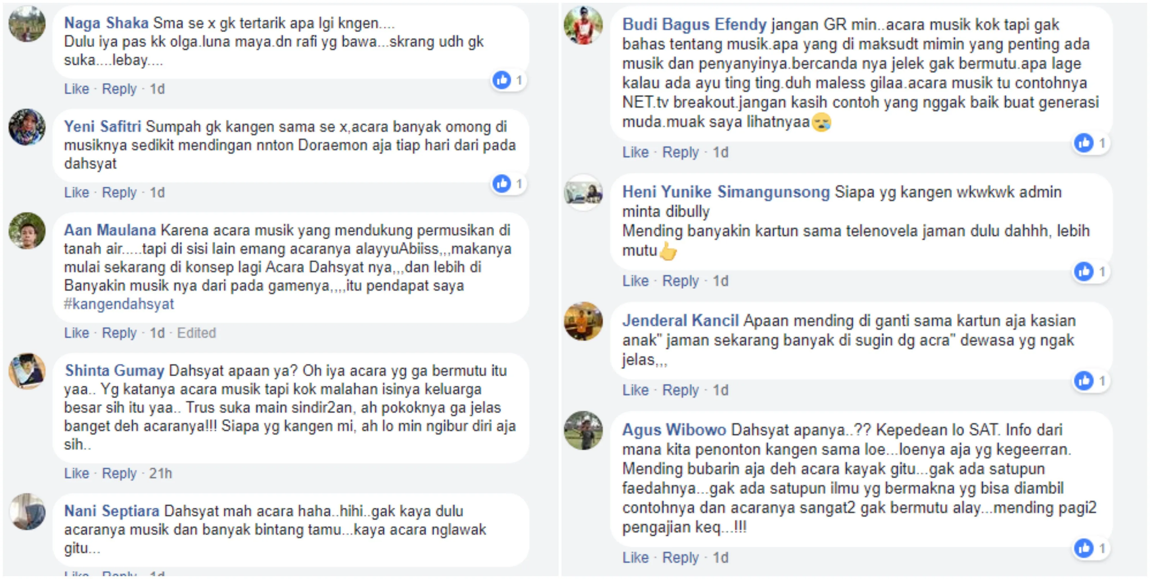 Lama Nggak Tayang, Munculnya Tagar #KangenDahsyat Malah Dikritik Warganet. Kangen Acara Berkualitas, Ya? 4