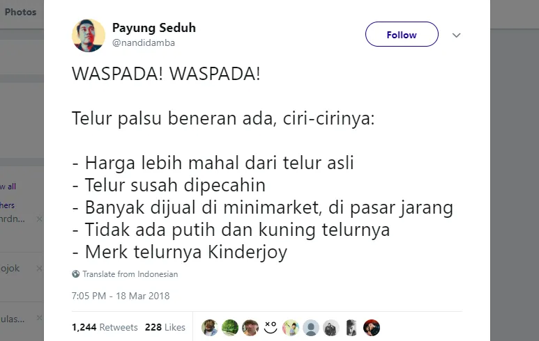 Telur Palsu Kembali Viral, 12 Tanggapan Warganet ini Malah Bikin Ngakak. Sudahlah, itu Cuma Hoaks Lho~ 14