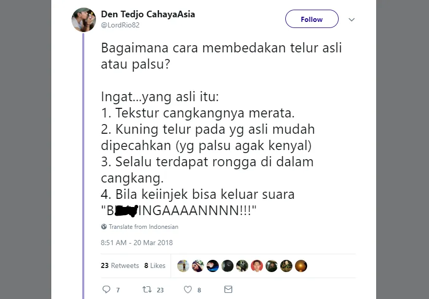 Telur Palsu Kembali Viral, 12 Tanggapan Warganet ini Malah Bikin Ngakak. Sudahlah, itu Cuma Hoaks Lho~ 15