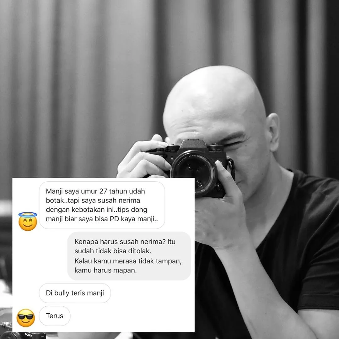 Seorang Warganet Curhat Dibully Karena Botak, Anji Kasih Trik dan Ungkapan yang Memotivasi. Setuju Sih~ 4