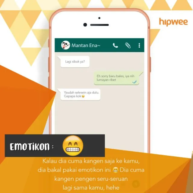 Jangan GR Dulu Kalau Mantanmu Ngirim 11 Emotikon ini Pas WA Kamu. Kira-Kira Begini nih Maknanya~ 15