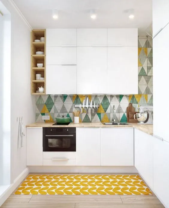 11 Inspirasi Keramik Dapur yang Dipasang di Dinding. Motifnya Artistik! 21 keramik dapur modern