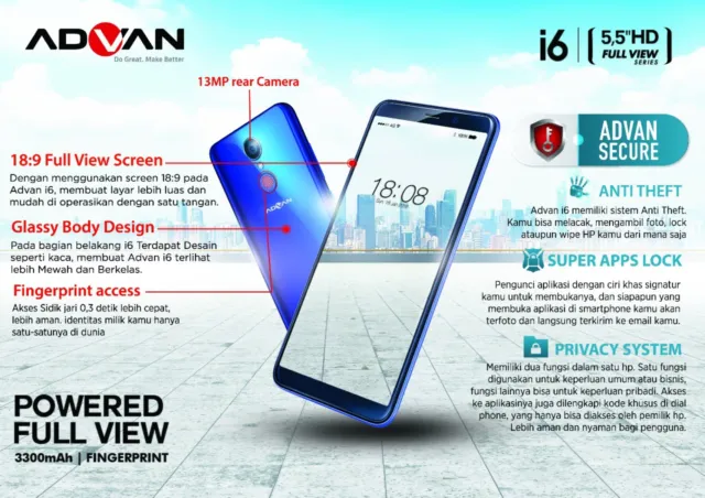 Yang Akan Kamu Dapatkan dari Seri Terbaru Advan i6. Smartphone Layar Fullview Seharga 1,4 Jutaan 6