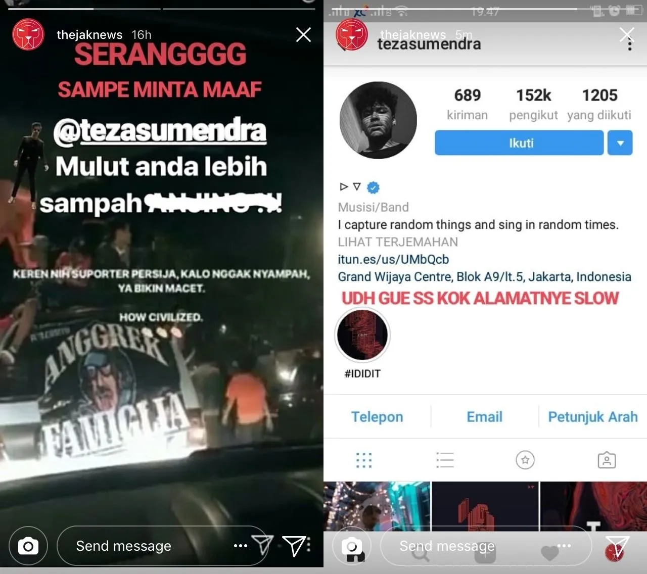 Teza Sumendra Dimarahi karena Sebut Jakmania 'Nyampah' dan Bikin Macet, Apa Iya ya Mereka yang Bikin Macet? 8